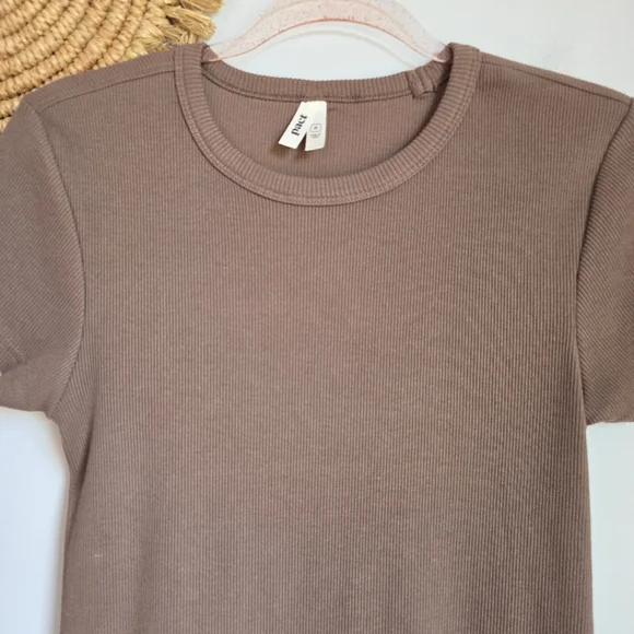 PACT Organic Ribbed Tee & LULULEMON Crew Love Tshirt Sustainable Top Lot Medium - Picture 6 of 15